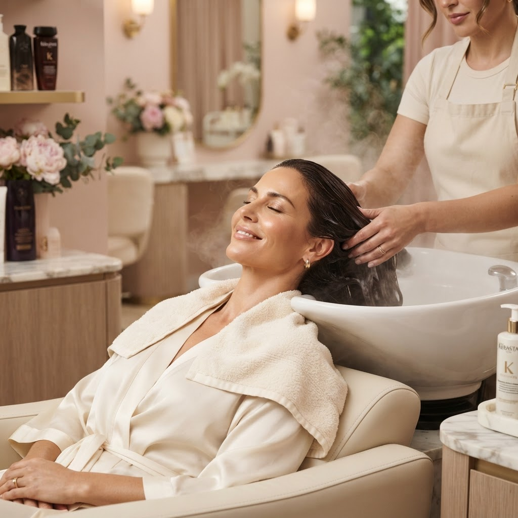 Relaxing hair spa treatment