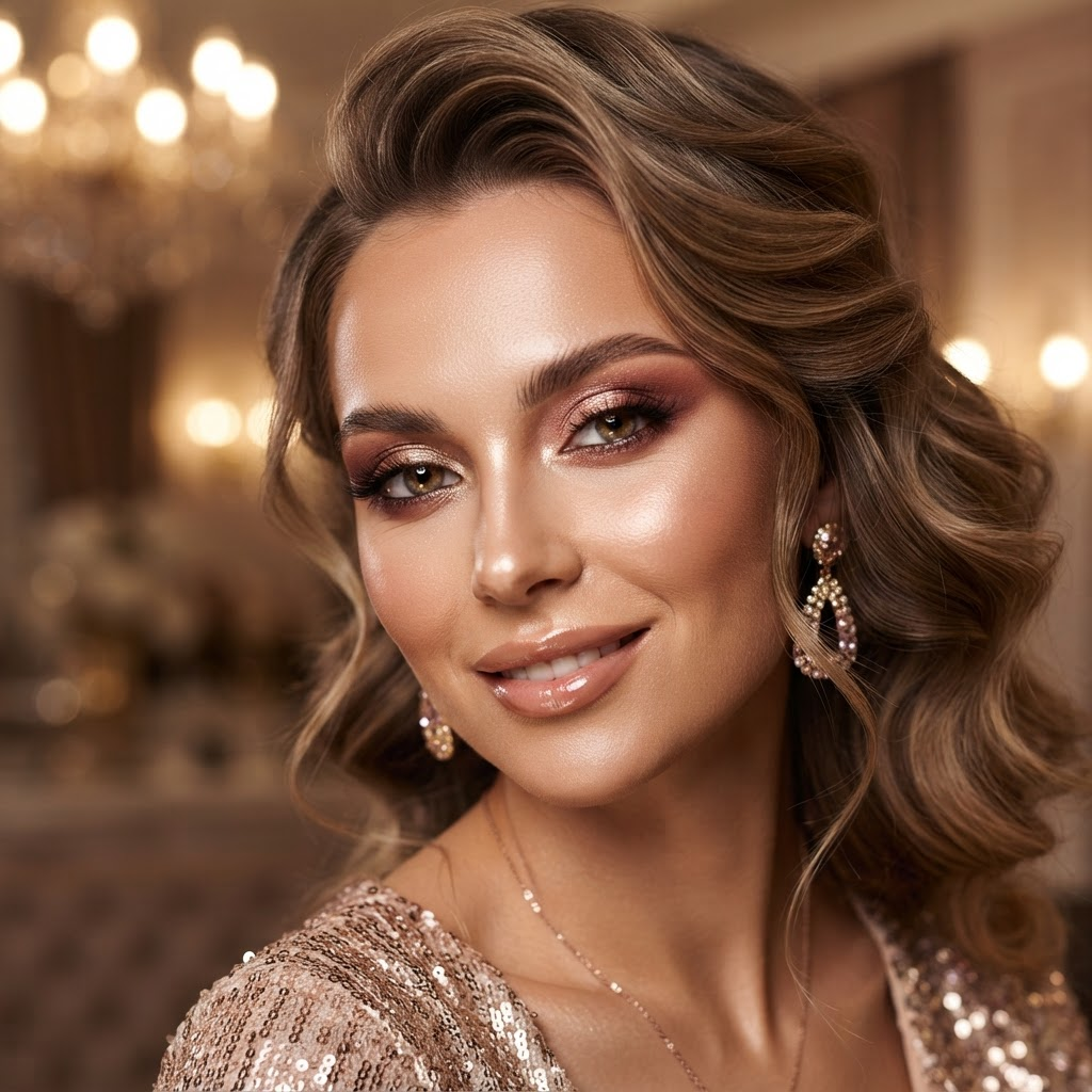 Glam beauty details at the salon